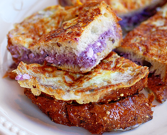 Blueberry Cream Cheese Stuffed French Toast 